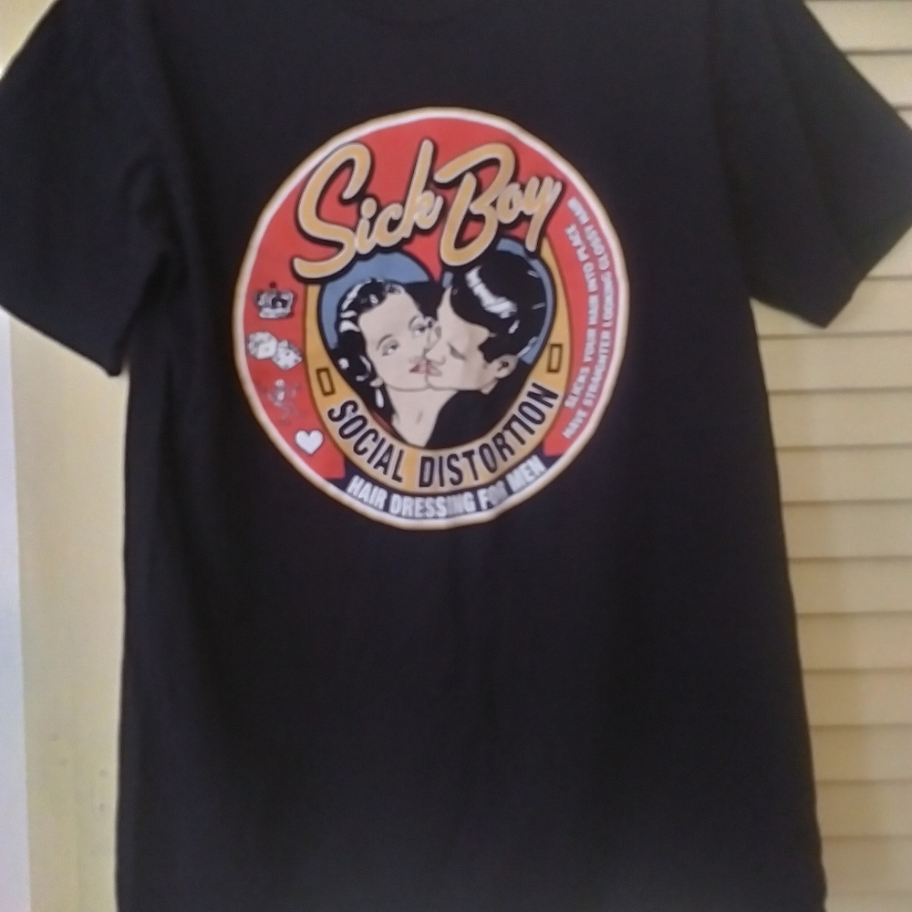 Black Social Distortion Graphic T-Shirt
